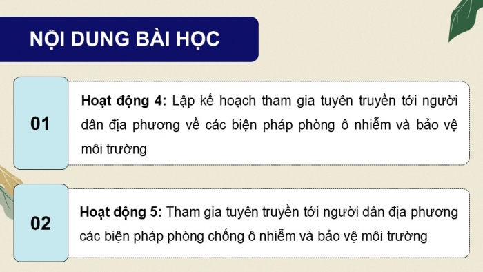 Giáo án điện tử Hoạt động trải nghiệm 9 kết nối Chủ đề 7 Tuần 5