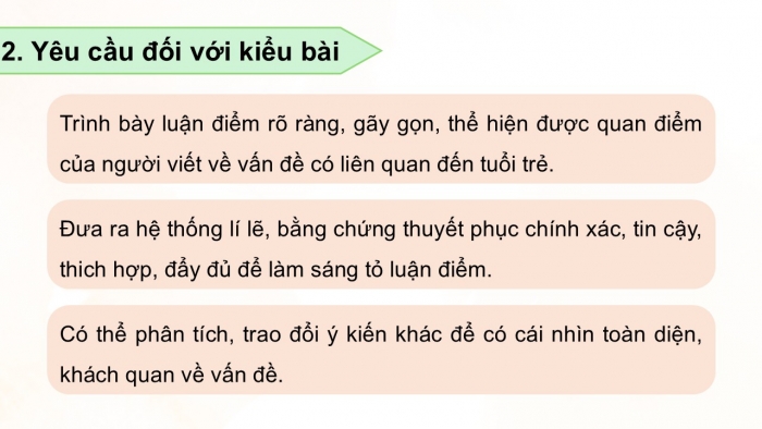 Giáo án điện tử Ngữ văn 12 chân trời Bài 6: Viết bài văn nghị luận về một vấn đề liên quan đến tuổi trẻ