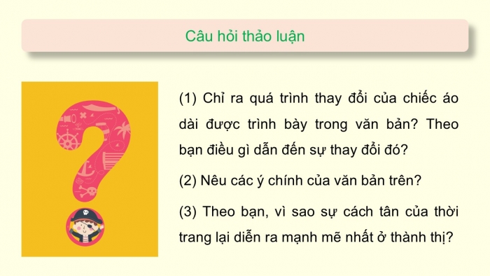 Giáo án điện tử Ngữ văn 12 chân trời Bài 7: Áo dài đầu thế kỉ XX (Đoàn Thị Tình)