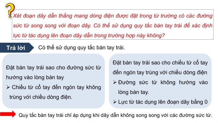 Giáo án điện tử Vật lí 12 chân trời Bài 10: Lực từ. Cảm ứng từ