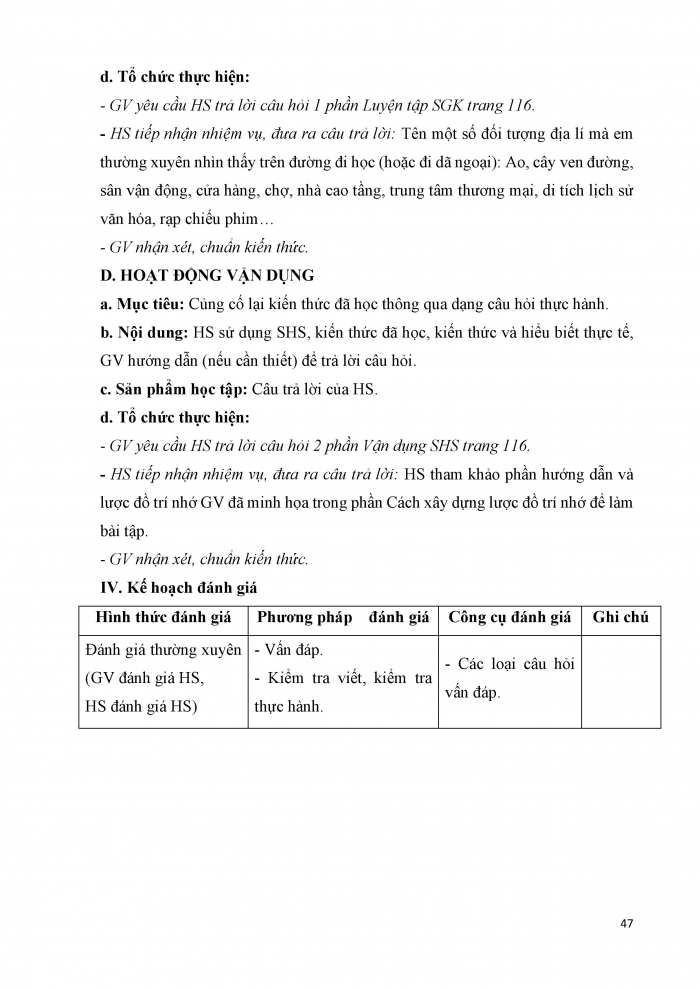 Giáo án và PPT Địa lí 6 cánh diều Bài 3: Lược đồ trí nhớ