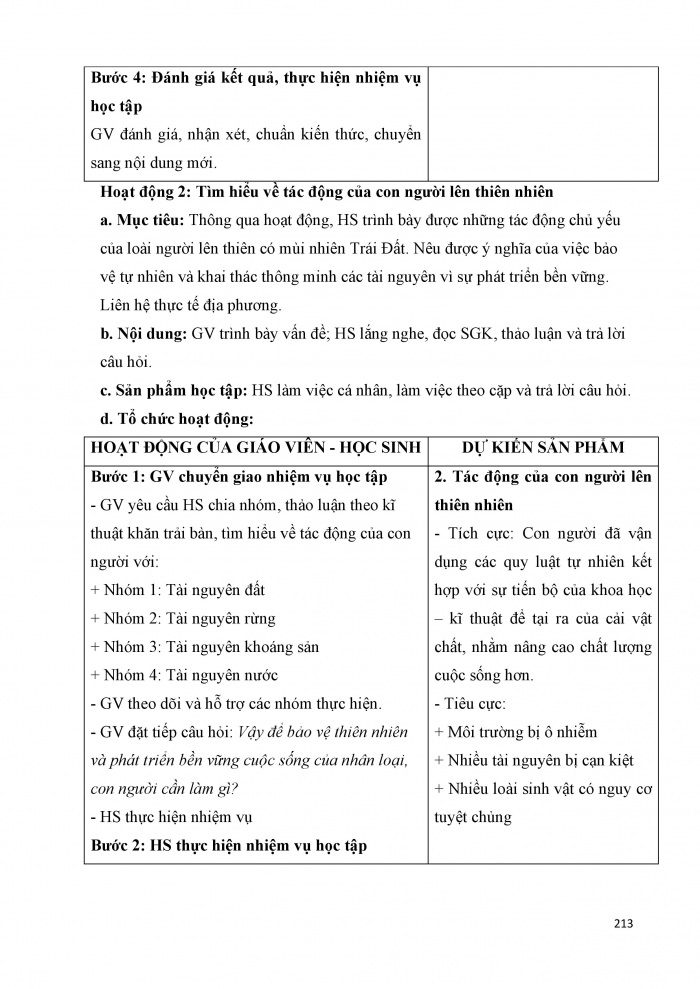 Giáo án và PPT Địa lí 6 cánh diều Bài 25: Con người và thiên nhiên