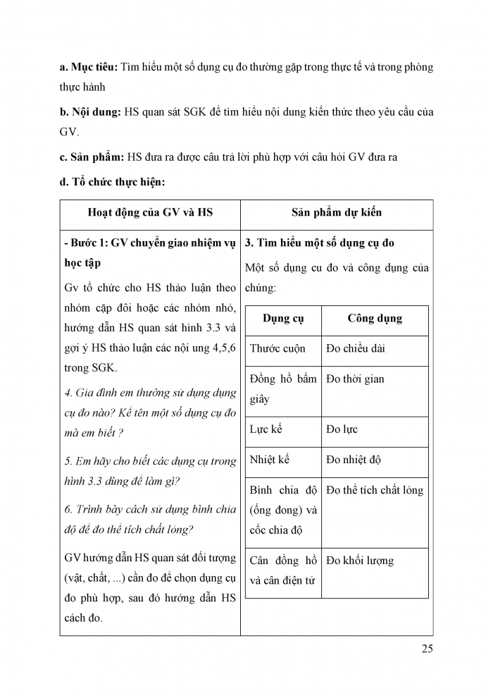 Giáo án và PPT KHTN 6 chân trời Bài 3: Quy định an toàn trong phòng thực hành. Giới thiệu một số dụng cụ đo - Sử dụng kính lúp và kính hiển vi quang học