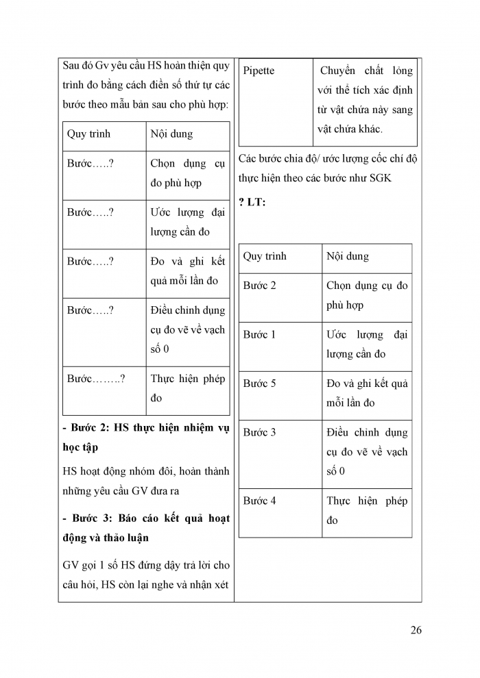 Giáo án và PPT KHTN 6 chân trời Bài 3: Quy định an toàn trong phòng thực hành. Giới thiệu một số dụng cụ đo - Sử dụng kính lúp và kính hiển vi quang học