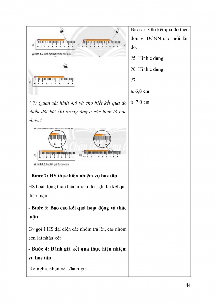 Giáo án và PPT KHTN 6 chân trời Bài 4: Đo chiều dài