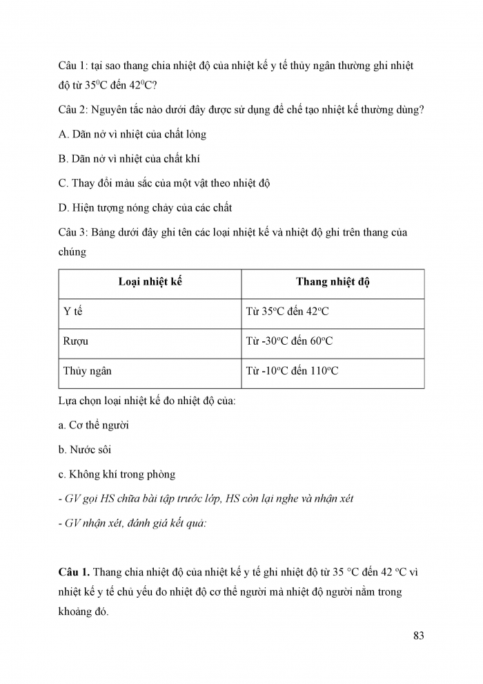 Giáo án và PPT KHTN 6 chân trời Bài 7: Thang nhiệt độ Celsius. Đo nhiệt độ