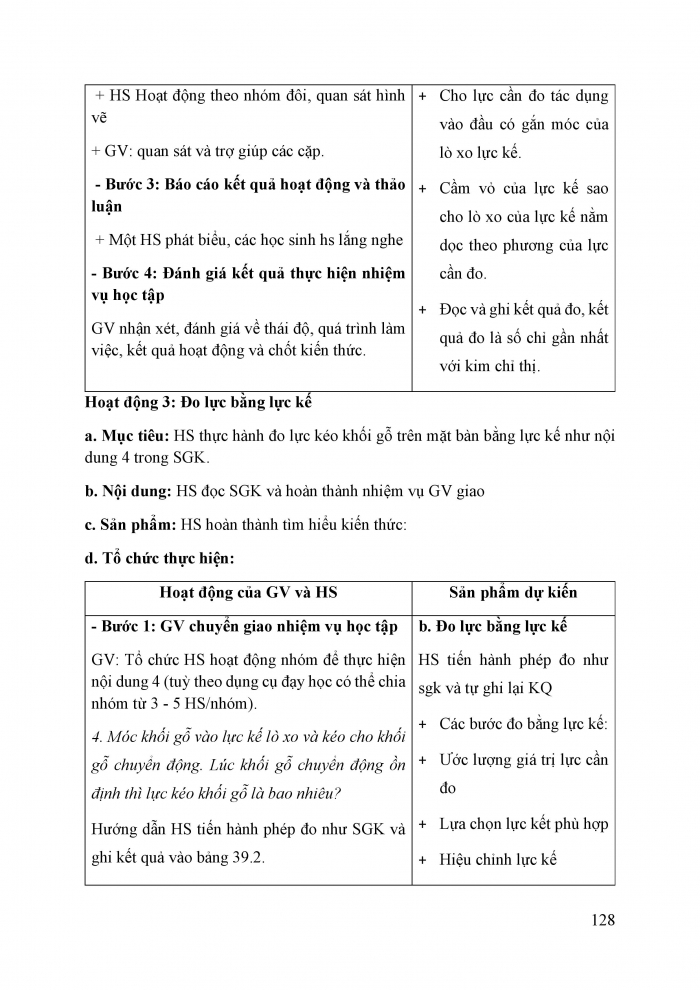 Giáo án và PPT KHTN 6 chân trời Bài 39: Biến dạng của lò xo. Phép đo lực