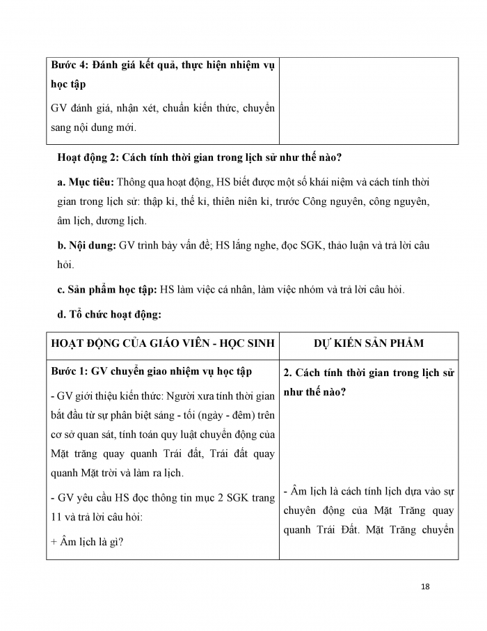 Giáo án và PPT Lịch sử 6 cánh diều Bài 2: Thời gian trong lịch sử