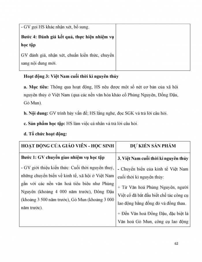 Giáo án và PPT Lịch sử 6 cánh diều Bài 5: Chuyển biến về kinh tế, xã hội cuối thời nguyên thuỷ