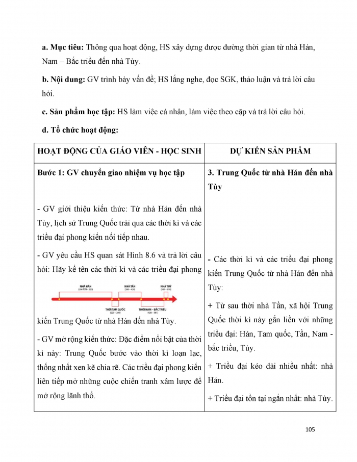 Giáo án và PPT Lịch sử 6 cánh diều Bài 8: Trung Quốc từ thời cổ đại đến thế kỉ VII