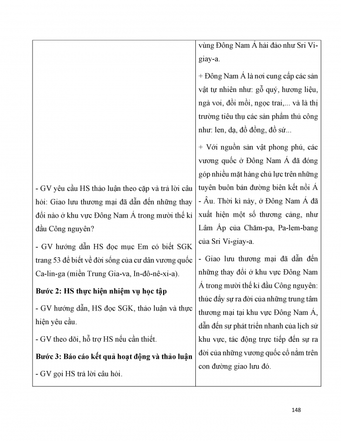 Giáo án và PPT Lịch sử 6 cánh diều Bài 11: Giao lưu thương mại và văn hoá ở Đông Nam Á (từ đầu Công nguyên đến thế kỉ X)