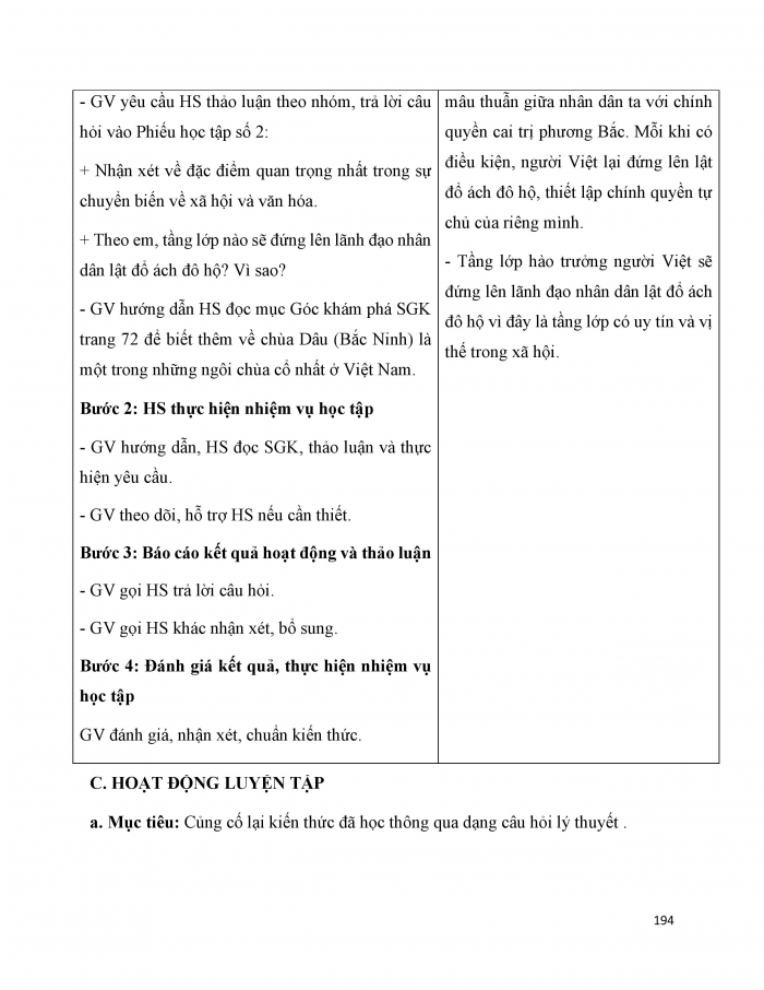 Giáo án và PPT Lịch sử 6 cánh diều Bài 14: Chính sách cai trị của các triều đại phong kiến phương Bắc và chuyển biến kinh tế, xã hội, văn hoá của Việt Nam thời Bắc thuộc