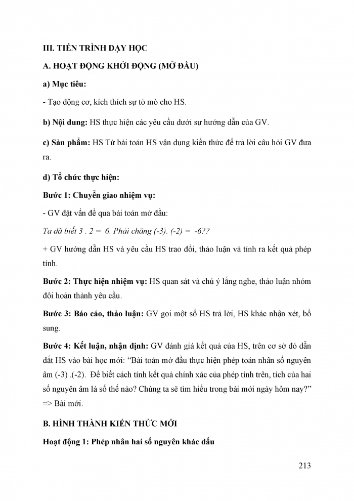 Giáo án và PPT Toán 6 cánh diều Bài 5: Phép nhân các số nguyên