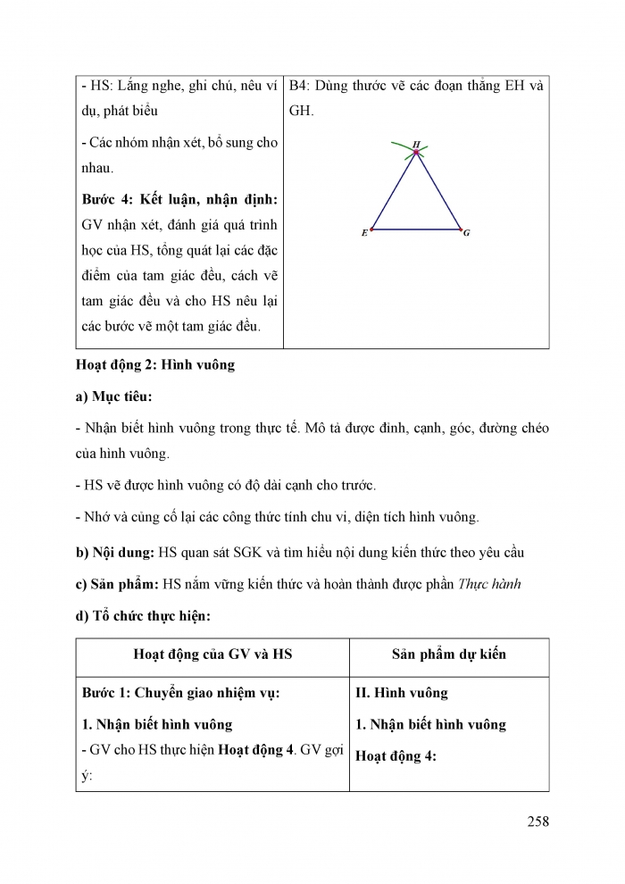 Giáo án và PPT Toán 6 cánh diều Bài 1: Tam giác đều. Hình vuông. Lục giác đều