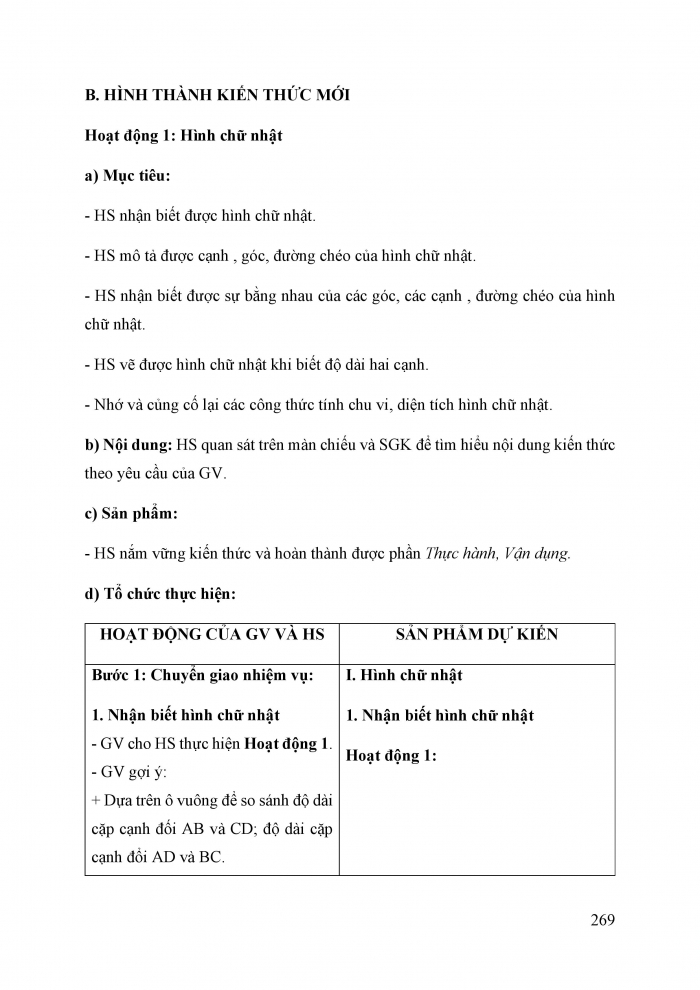Giáo án và PPT Toán 6 cánh diều Bài 2: Hình chữ nhật. Hình thoi