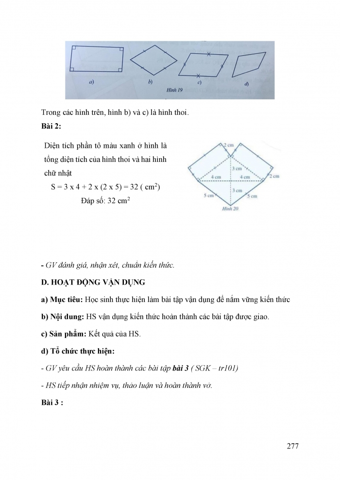 Giáo án và PPT Toán 6 cánh diều Bài 2: Hình chữ nhật. Hình thoi