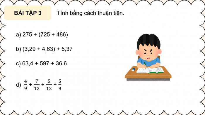 Giáo án điện tử Toán 5 kết nối Bài 69: Ôn tập các phép tính với số tự nhiên, phân số, số thập phân