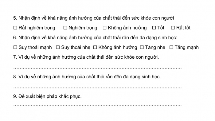 Giáo án điện tử chuyên đề Sinh học 12 cánh diều Bài 10: Dự án điều tra về sinh thái nhân văn