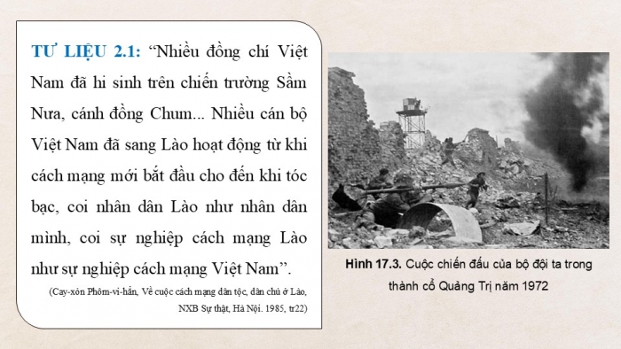 Giáo án điện tử Lịch sử 9 kết nối Bài 17: Việt Nam kháng chiến chống Mỹ, cứu nước, thống nhất đất nước giai đoạn 1965 – 1975 (P2)