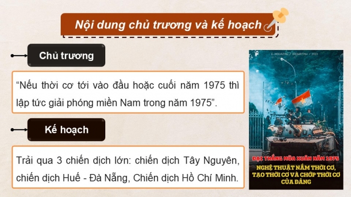 Giáo án điện tử Lịch sử 9 kết nối Bài 17: Việt Nam kháng chiến chống Mỹ, cứu nước, thống nhất đất nước giai đoạn 1965 – 1975 (P4)