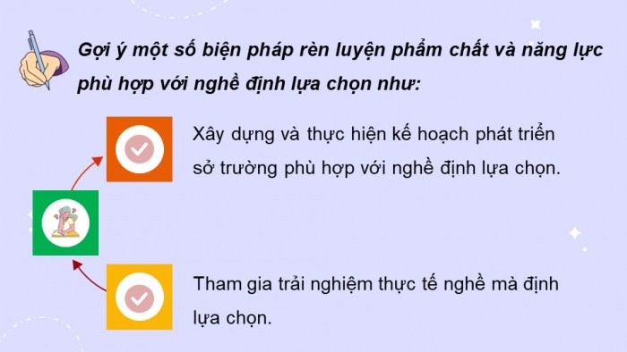 Giáo án điện tử Hoạt động trải nghiệm 12 cánh diều Chủ đề 9: Sẵn sàng bước vào thế giới nghề nghiệp (P2)