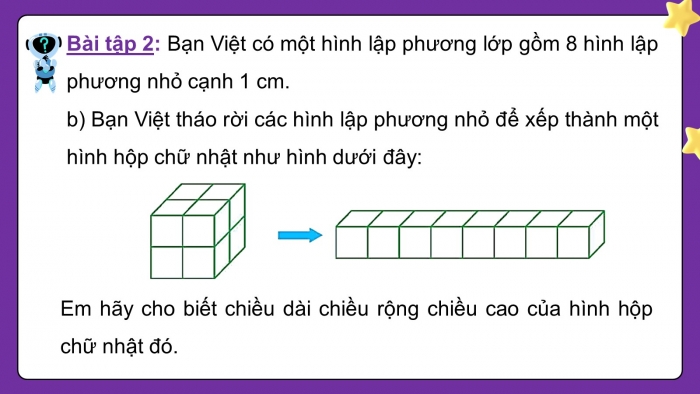 Giáo án PPT dạy thêm Toán 5 Chân trời bài 69: Thể tích của một hình