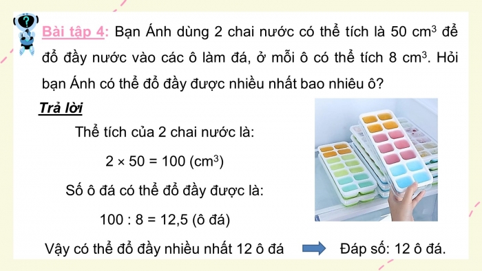 Giáo án PPT dạy thêm Toán 5 Chân trời bài 70: Xăng-ti-mét khối