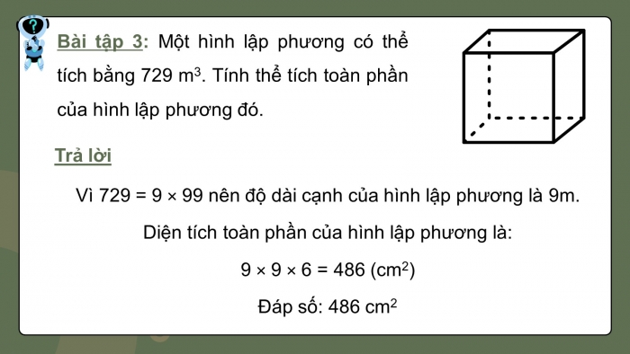 Giáo án PPT dạy thêm Toán 5 Chân trời bài 74: Thể tích hình lập phương