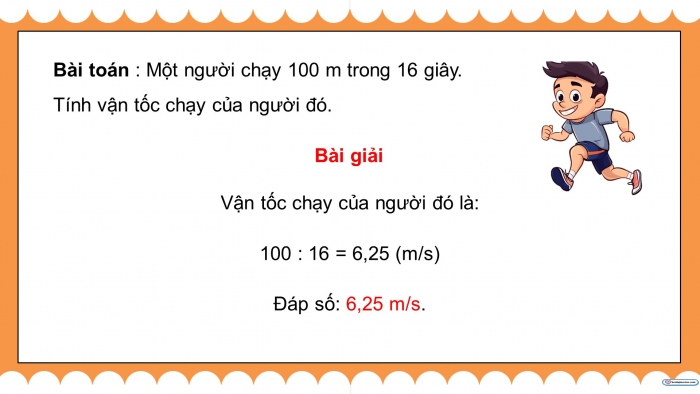 Giáo án điện tử Toán 5 chân trời Bài 83: Vận tốc