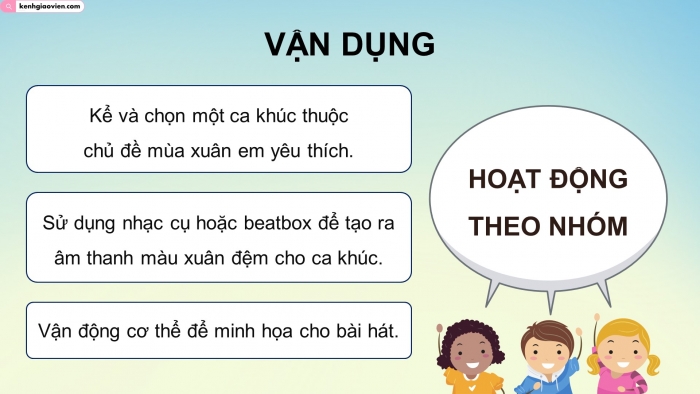 Giáo án điện tử Âm nhạc 5 chân trời Tiết 1: Khám phá Âm thanh và hình ảnh của mùa xuân, Hát Mùa xuân tình bạn