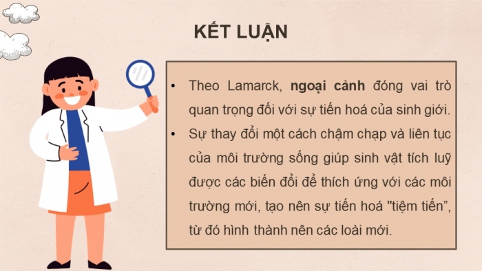 Giáo án điện tử KHTN 9 chân trời - Phân môn Sinh học Bài 47: Cơ chế tiến hóa