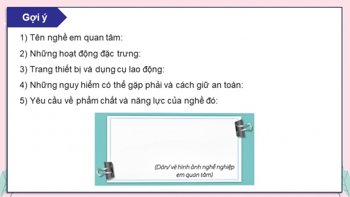 Giáo án điện tử Hoạt động trải nghiệm 9 chân trời bản 1 Chủ đề 8 Tuần 29