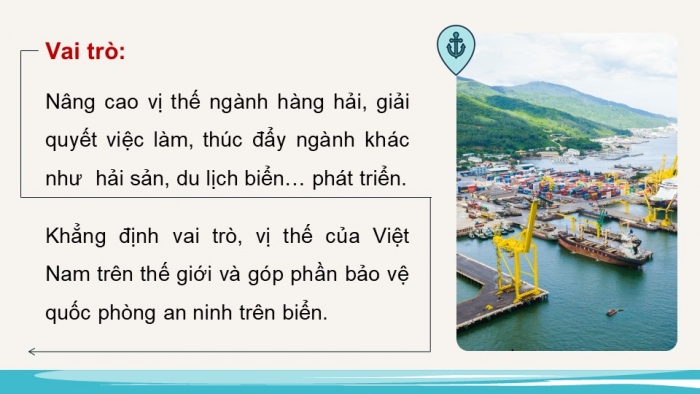 Giáo án điện tử Địa lí 12 chân trời Bài 37: Phát triển kinh tế và đảm bảo an ninh quốc phòng ở Biển Đông và các đảo, quần đảo (P2)