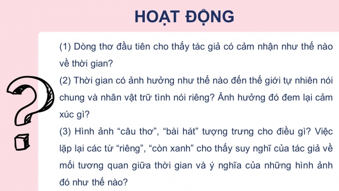 Giáo án điện tử Ngữ văn 12 cánh diều Bài 8: Thời gian (Văn Cao)