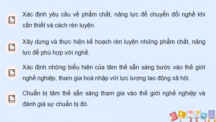 Giáo án điện tử Hoạt động trải nghiệm 12 chân trời bản 2 Chủ đề 8: Quyết định lựa chọn nghề nghiệp cho bản thân (P1)