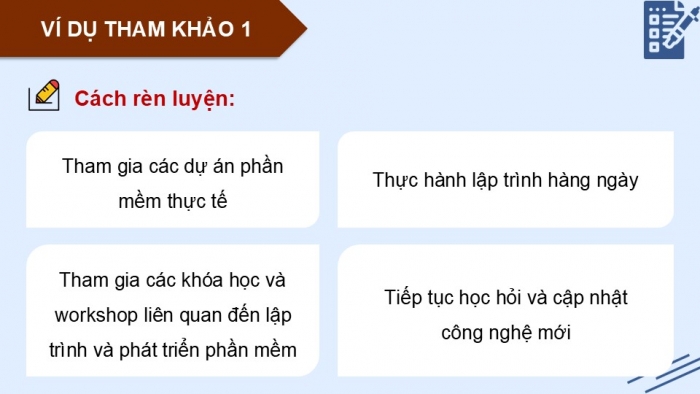 Giáo án điện tử Hoạt động trải nghiệm 12 chân trời bản 2 Chủ đề 8: Quyết định lựa chọn nghề nghiệp cho bản thân (P2)