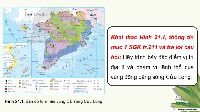 Giáo án điện tử Địa lí 9 chân trời Bài 21: Vùng Đồng bằng sông Cửu Long