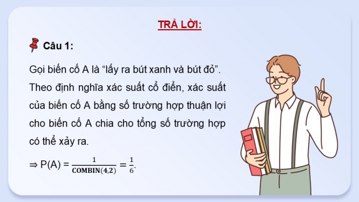 Giáo án điện tử chuyên đề Tin học ứng dụng 12 cánh diều Bài 1: Hàm tổ hợp, hàm ngẫu nhiên và lấy mẫu ngẫu nhiên