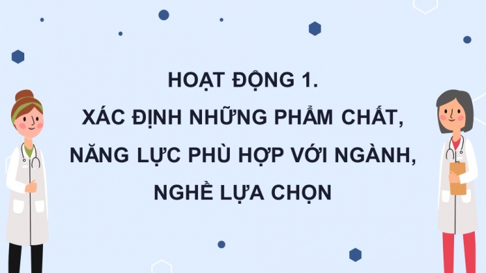 Giáo án điện tử Hoạt động trải nghiệm 12 cánh diều Chủ đề 8: Chọn nghề phù hợp (P1)