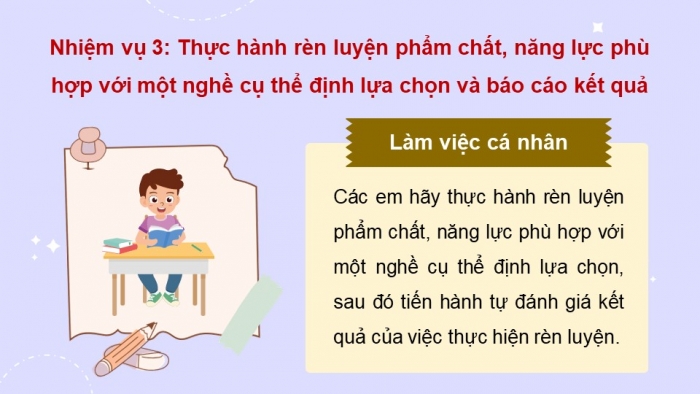 Giáo án điện tử Hoạt động trải nghiệm 12 cánh diều Chủ đề 9: Sẵn sàng bước vào thế giới nghề nghiệp (P2)