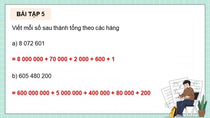 Giáo án điện tử Toán 5 chân trời Bài 87: Ôn tập số tự nhiên