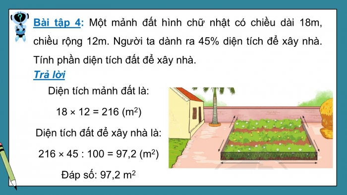 Giáo án PPT dạy thêm Toán 5 Chân trời bài 58: Tìm giá trị phần trăm của một số