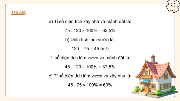 Giáo án PPT dạy thêm Toán 5 Chân trời bài 61: Viết các số liệu dưới dạng tỉ số phần trăm