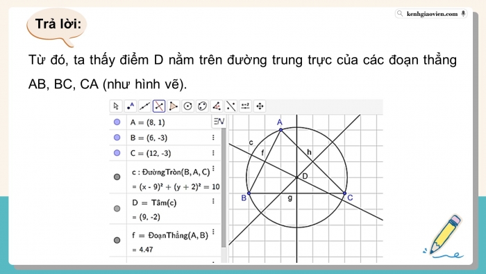 Giáo án điện tử Toán 9 kết nối Hoạt động thực hành trải nghiệm: Vẽ hình đơn giản với phần mềm GeoGebra