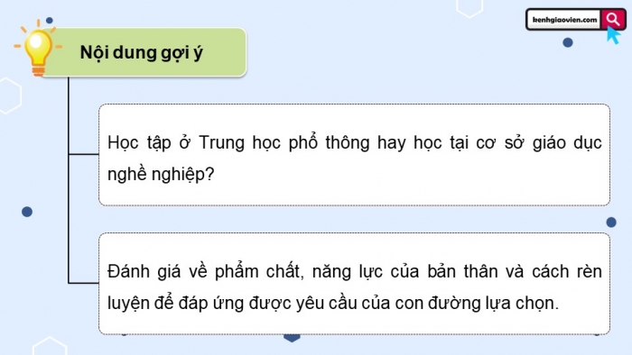 Giáo án điện tử Hoạt động trải nghiệm 9 chân trời bản 1 Chủ đề 9 Tuần 31