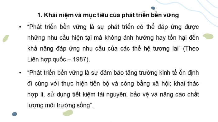 Giáo án điện tử Sinh học 12 kết nối Bài 34: Phát triển bền vững