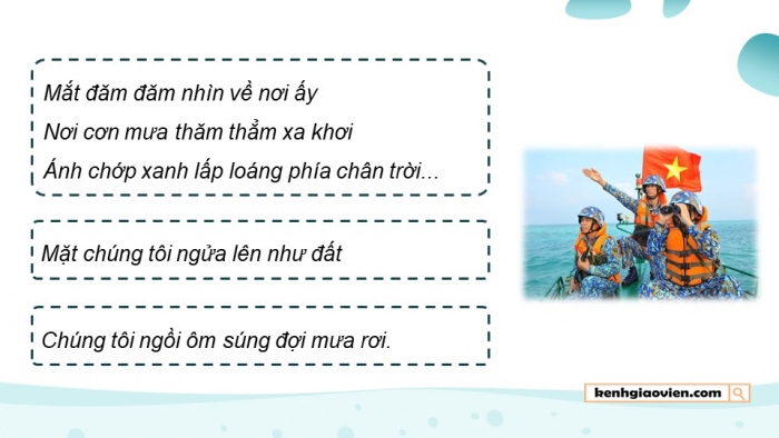 Giáo án điện tử Ngữ văn 12 chân trời Bài 9: Đợi mưa trên đảo Sinh Tồn (Trần Đăng Khoa)