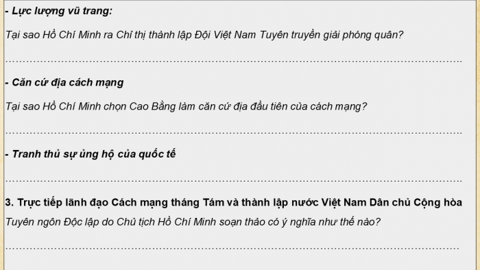 Giáo án điện tử Lịch sử 12 kết nối Bài 16: Hồ Chí Minh - Anh hùng giải phóng dân tộc (P2)