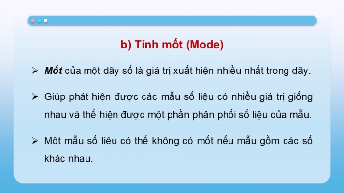 Giáo án điện tử chuyên đề Tin học ứng dụng 12 cánh diều Bài 5: Mô tả đặc trưng độ tập trung dữ liệu