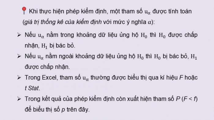 Giáo án điện tử chuyên đề Tin học ứng dụng 12 cánh diều Bài 7: Kiểm định giả thuyết thống kê và phân tích tương quan tuyến tính